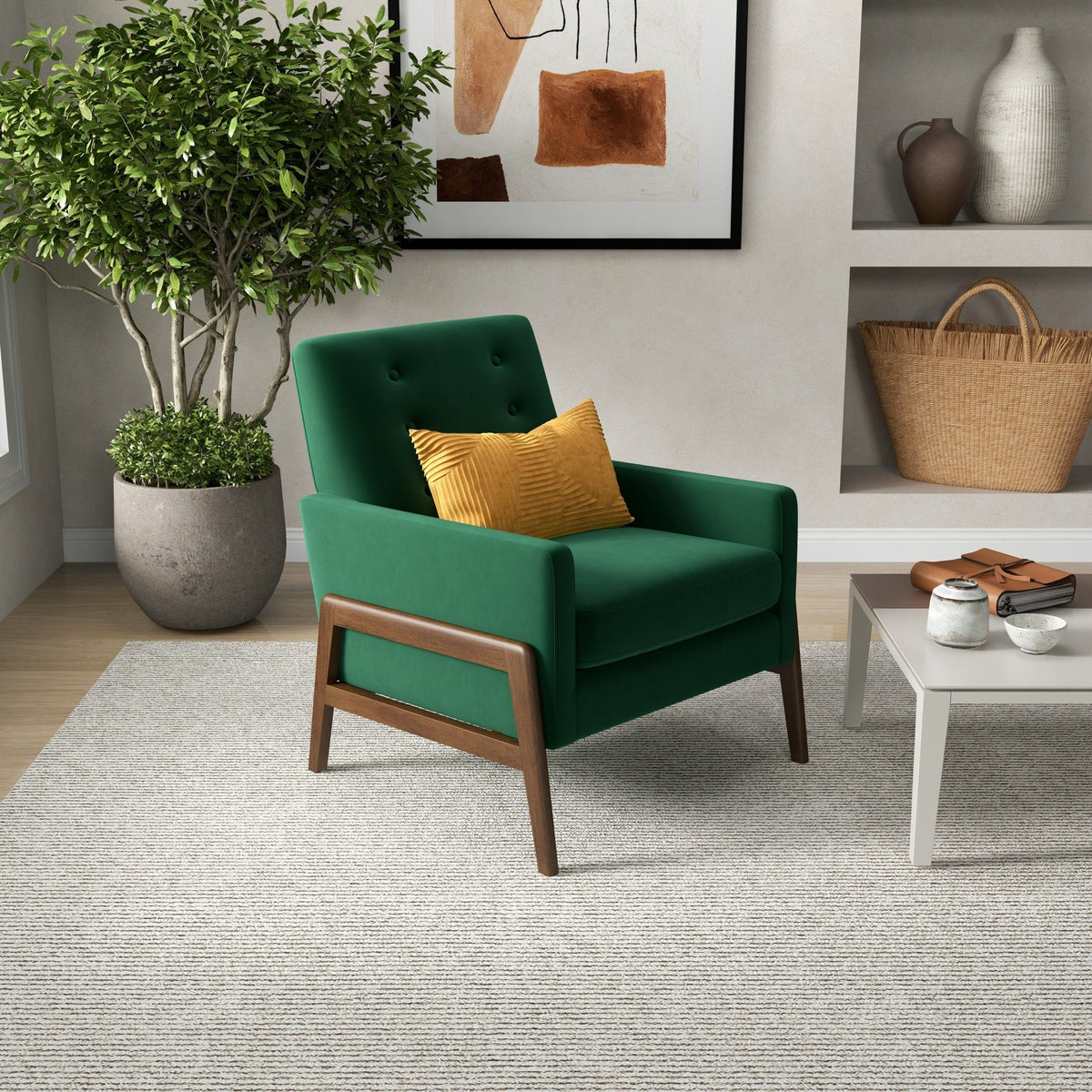 Cole Solid Wood Lounge Chair