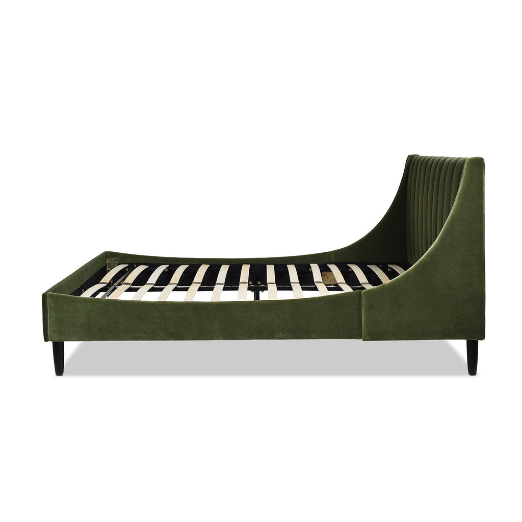 Vertical Tufted Modern Headboard Platform Bed Set with Upholstered Finish - Multiple Colors