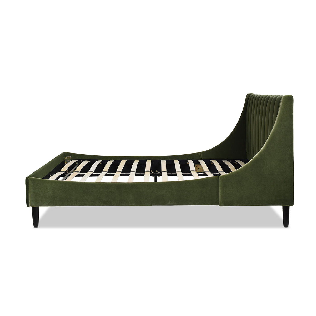 Vertical Tufted Modern Headboard Platform Bed Set with Upholstered Finish - Multiple Colors