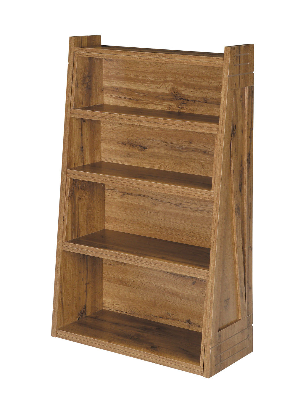 Foldable Bookshelf with Modular Convertible Design - Natural Veneer