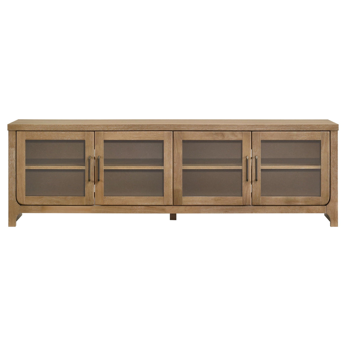 Brenham 79-inch 4-door TV Stand Media Console Washed Oak