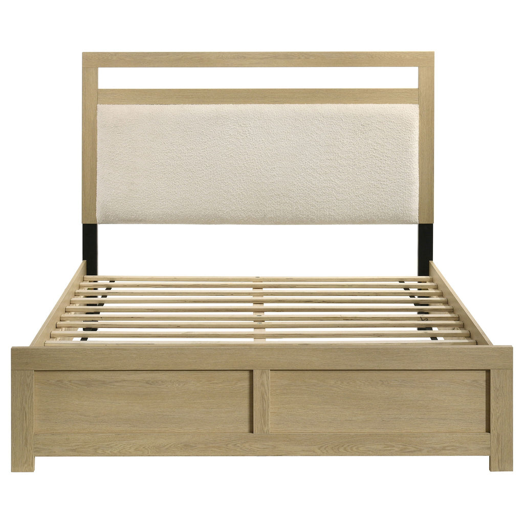 Hendricks Queen Panel Headboard Platform Bed Light Oak