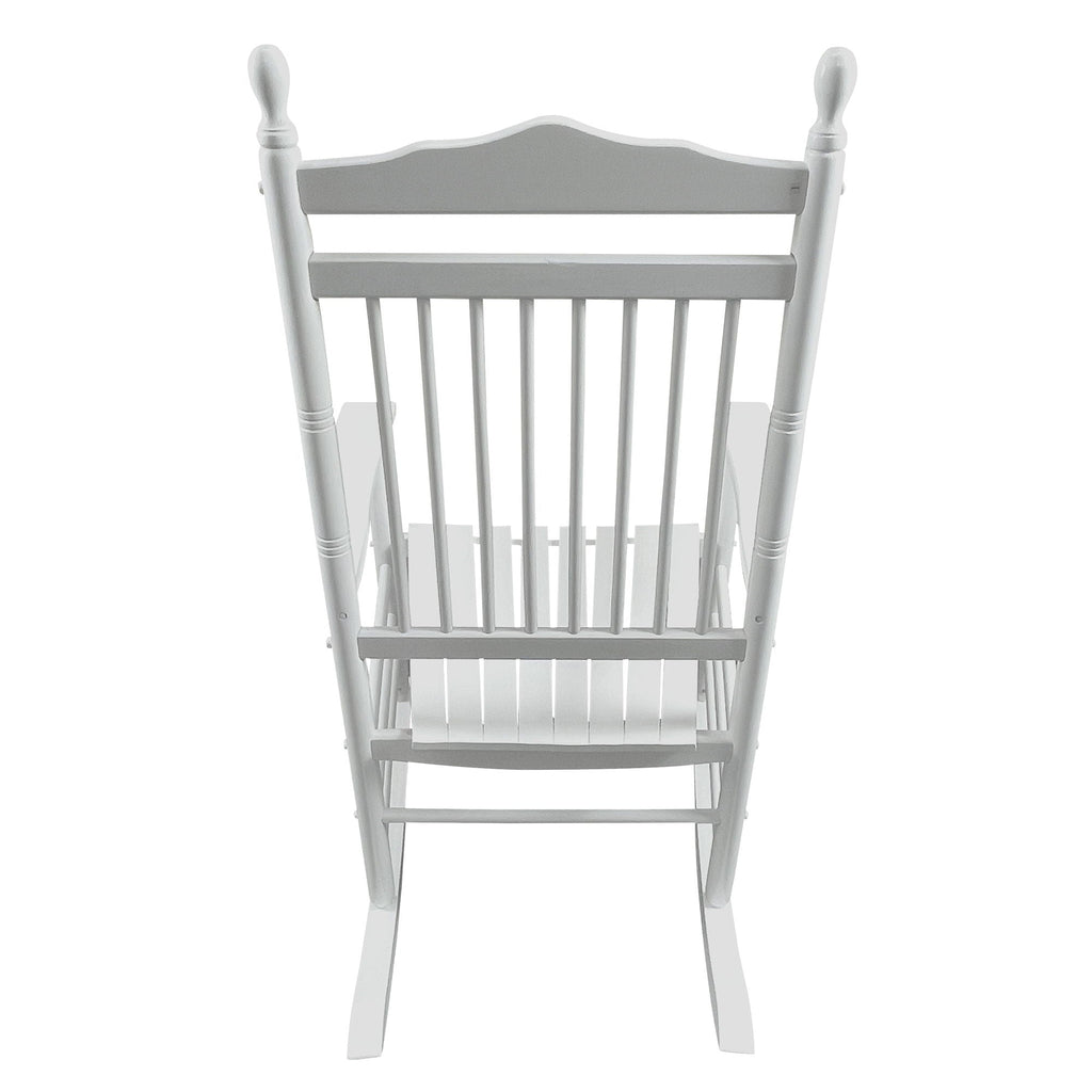 Wood Rocking Chair with Wide Seat - White or Black