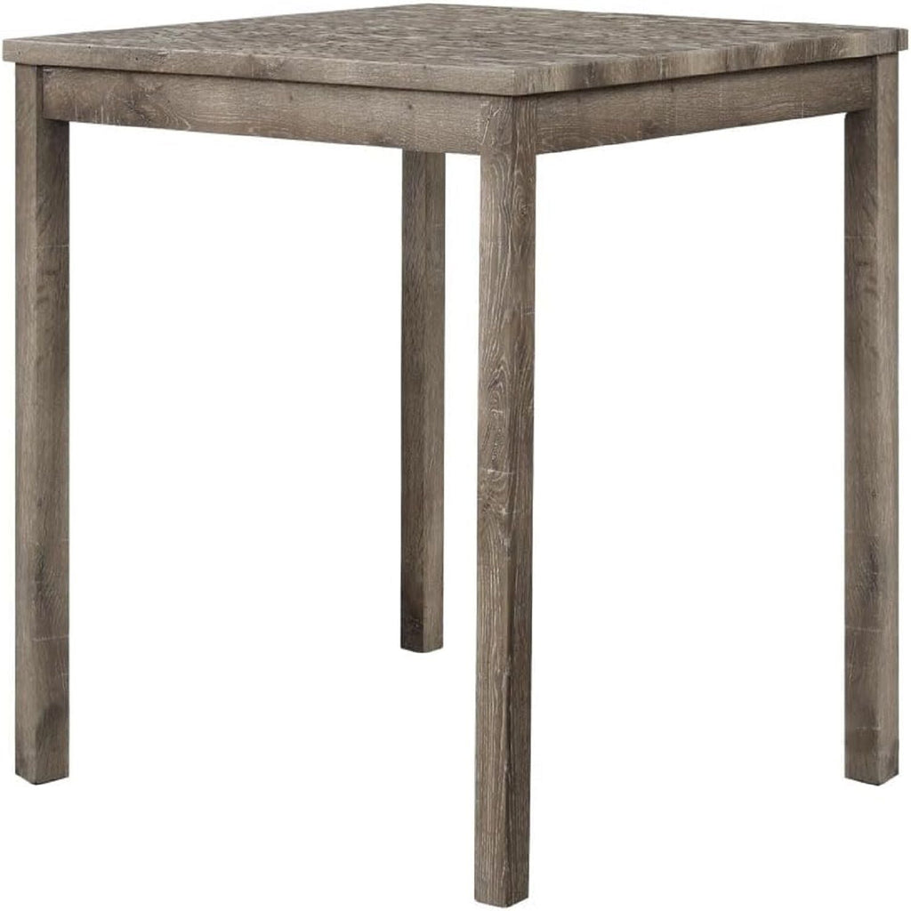 Transitional Counter Dining Set with 4 Tufted Stools - Dark Gray or Dark Brown