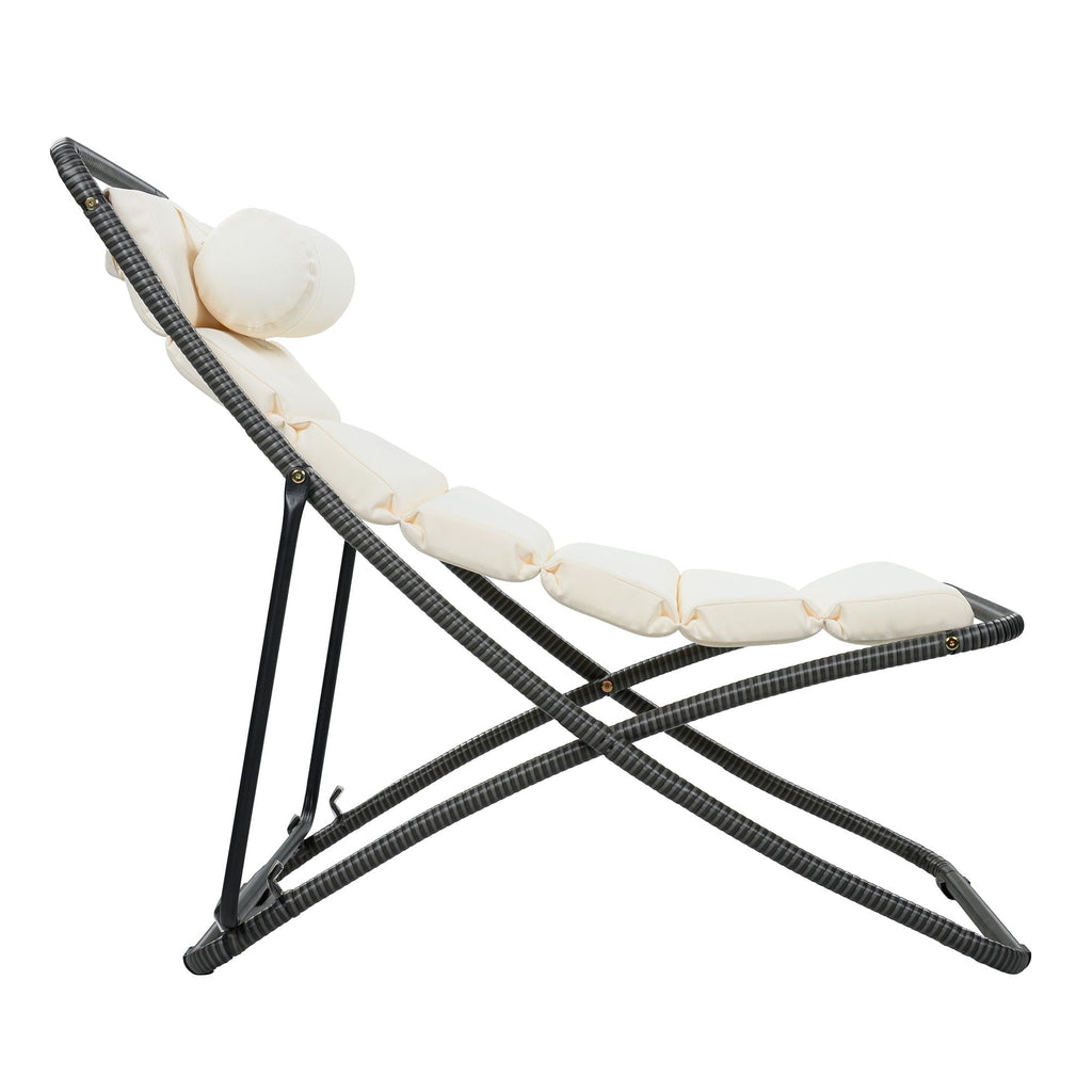 Outdoor Folding Chair Set with Adjustable Backrest – Black or Yellow