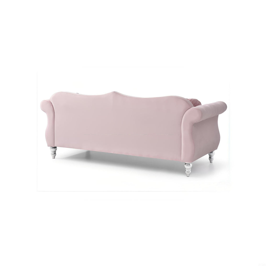 Hollywood Sofa with Tufted Back and Nailhead Trim - Multiple Colors