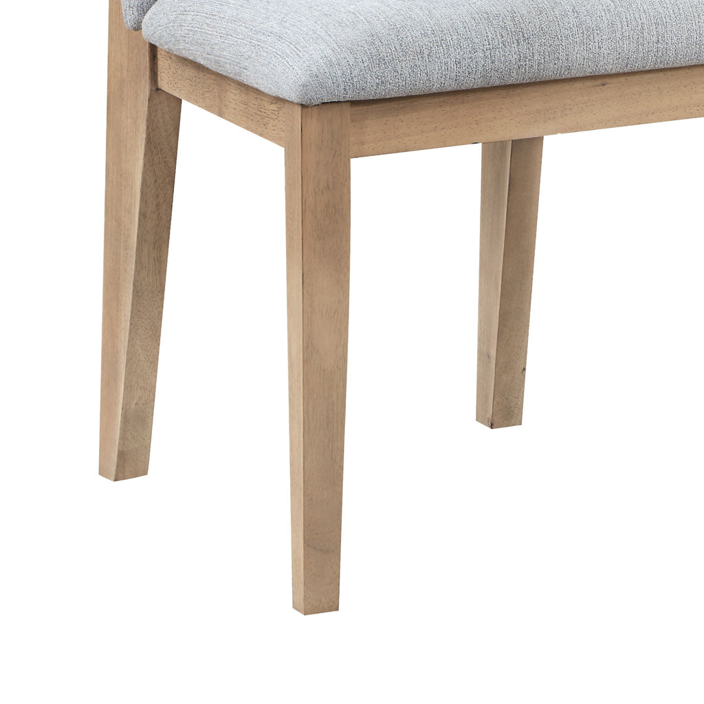 Gray Oak Finish Dining Chair Set of 2 with Modern Design - Gray