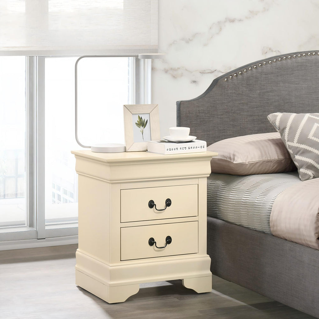 Traditional Style Design Nightstand with Classic Accent - Multiple Colors