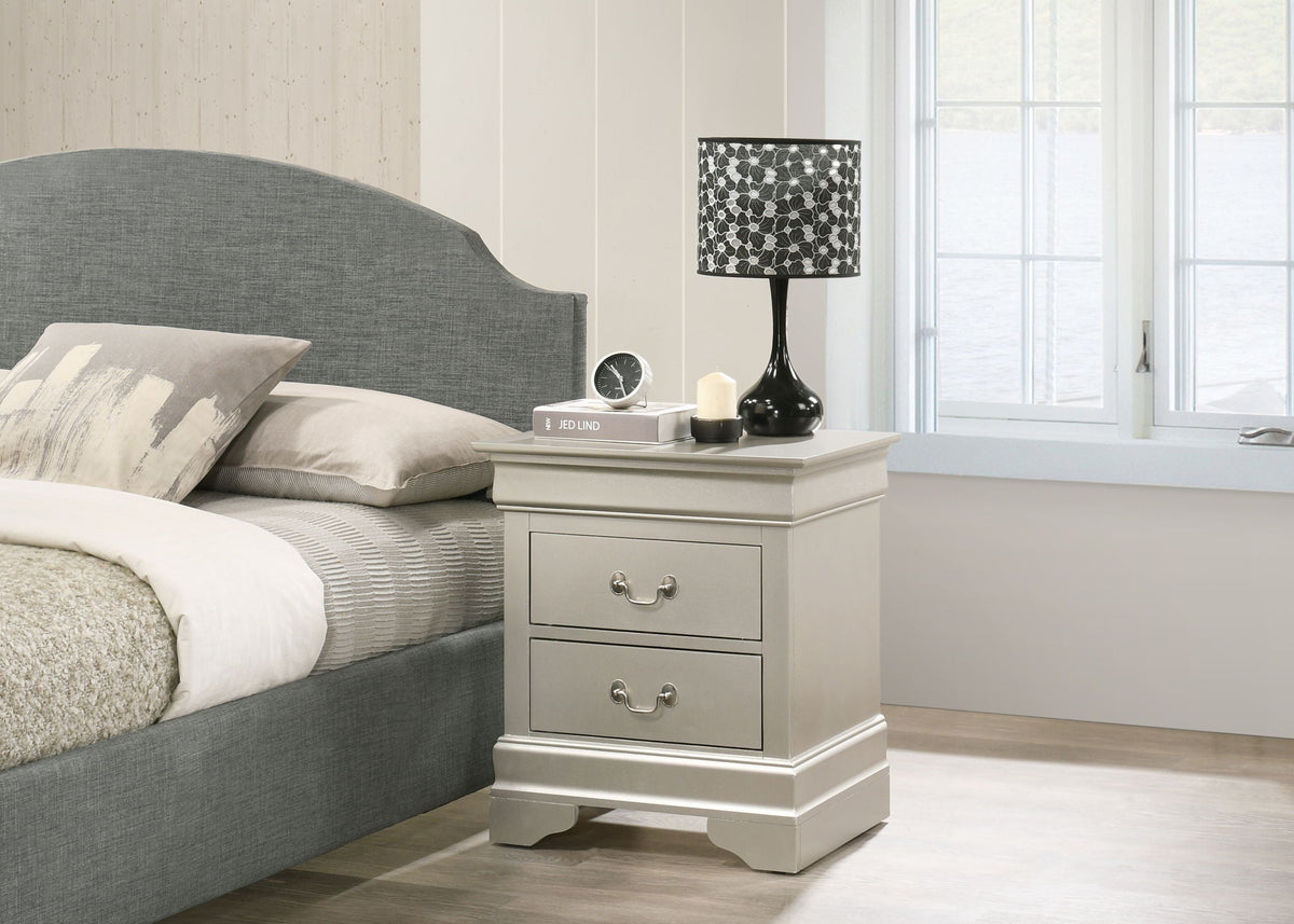 Traditional Style Design Nightstand with Classic Accent - Multiple Colors