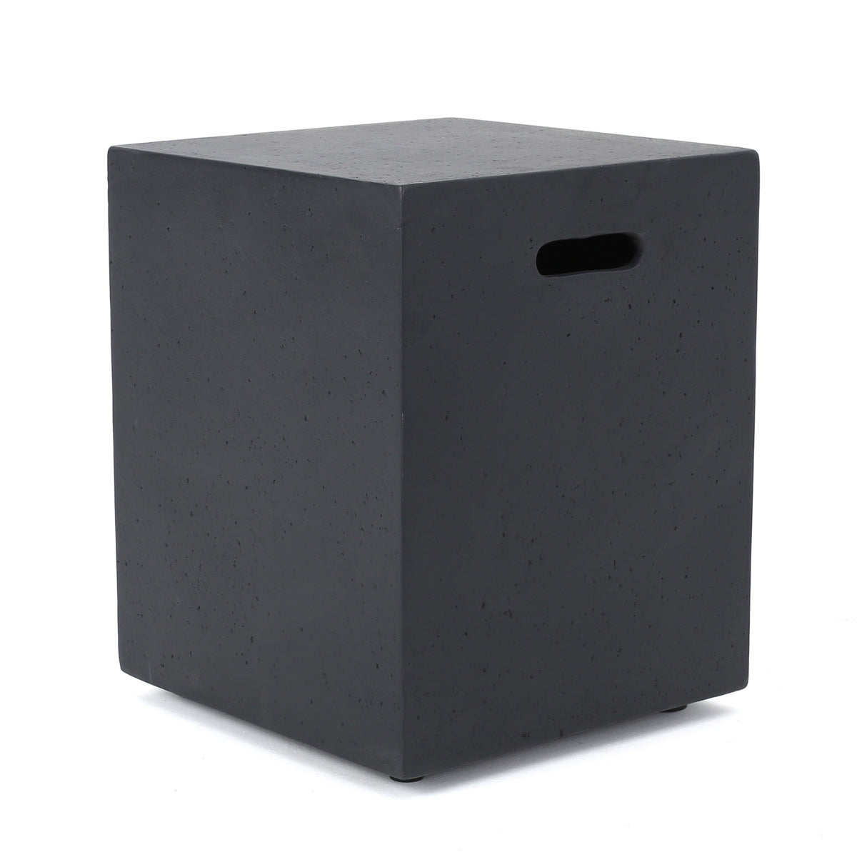 MGO Tank Holder Outdoor Side Table with Smooth Surface - Dark Grey