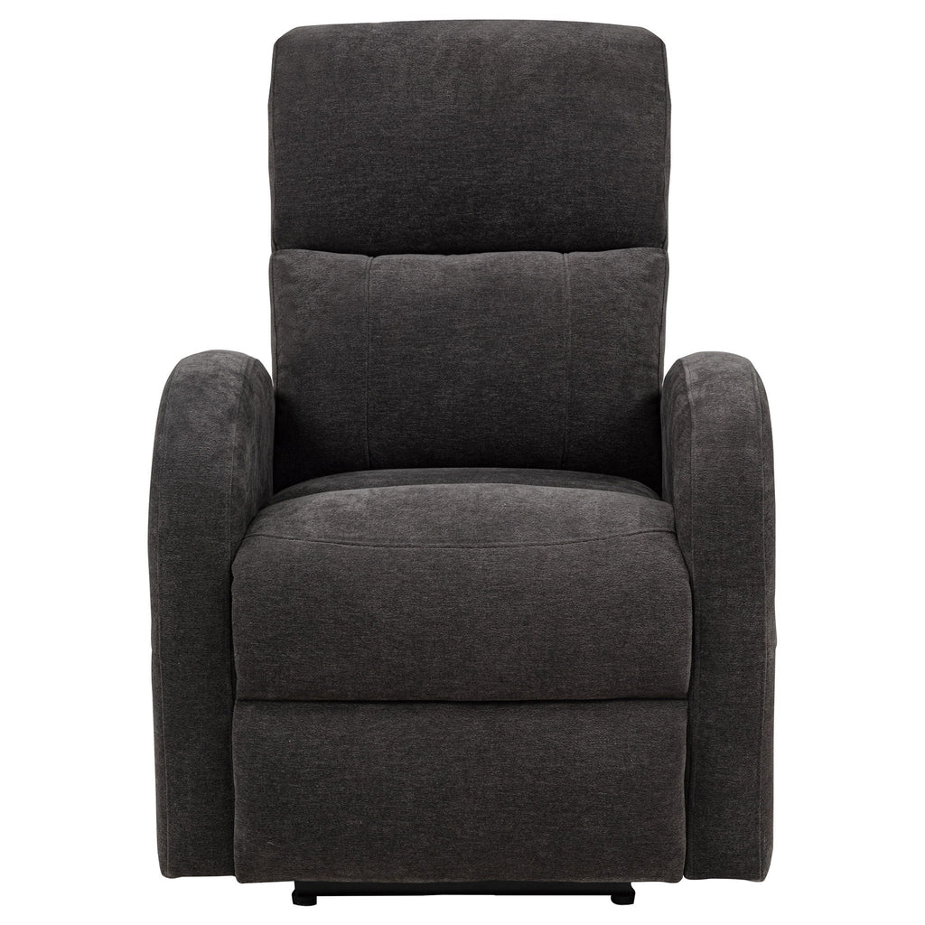Grant Fabric Upholstered Power Recliner Chair Charcoal Grey