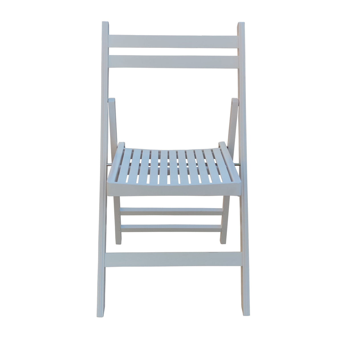 Folding Special Event Chair Set of 4 with Solid Wood Construction - White