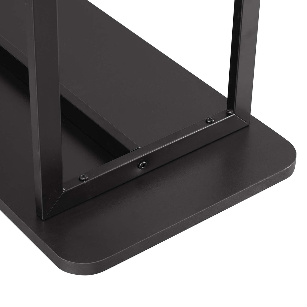 Celine 2 Shelf Console Table with Durable Construction - Gray, White, Black