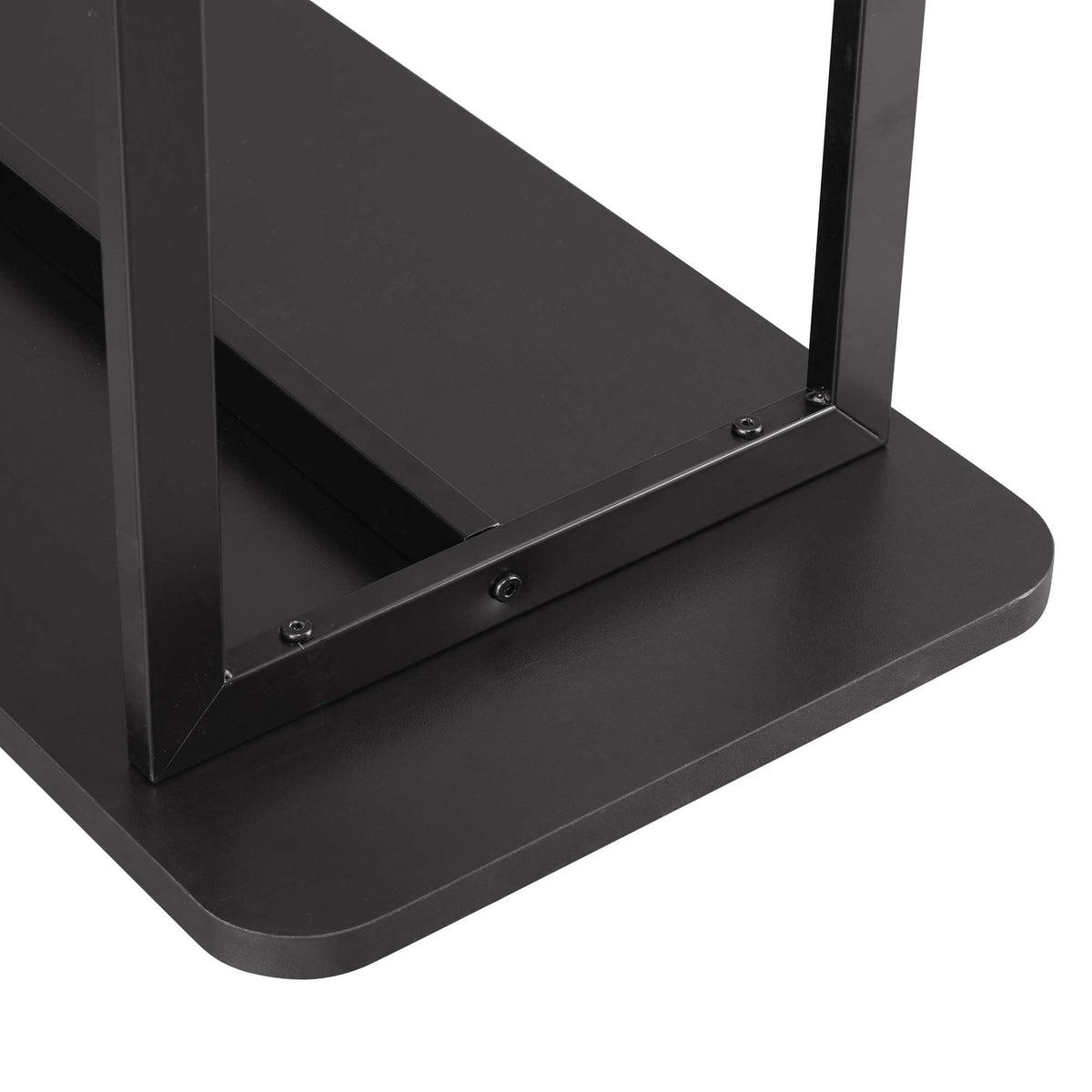 Celine 2 Shelf Console Table with Durable Construction - Gray, White, Black