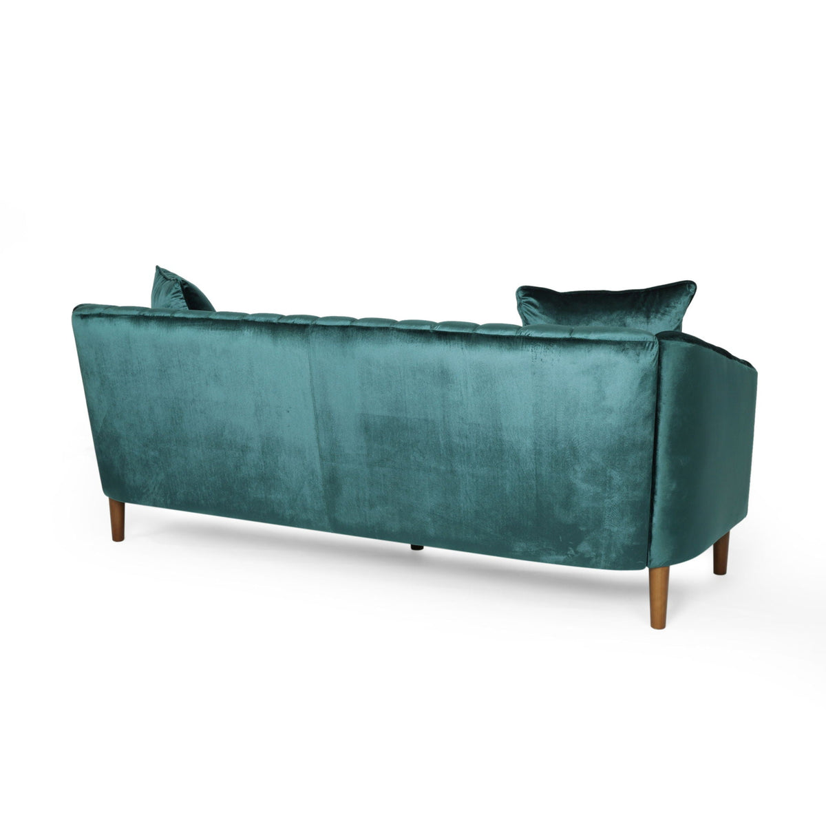 Contemporary 3 Seater Sofa with Button Tufted Accents - Dark Green or Beige