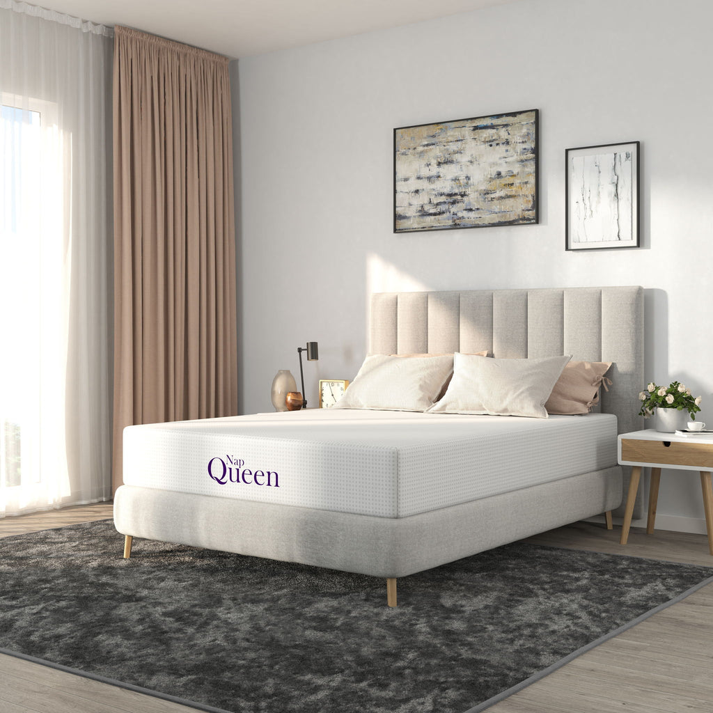 12" Memory Foam Mattress with Charcoal Support - White