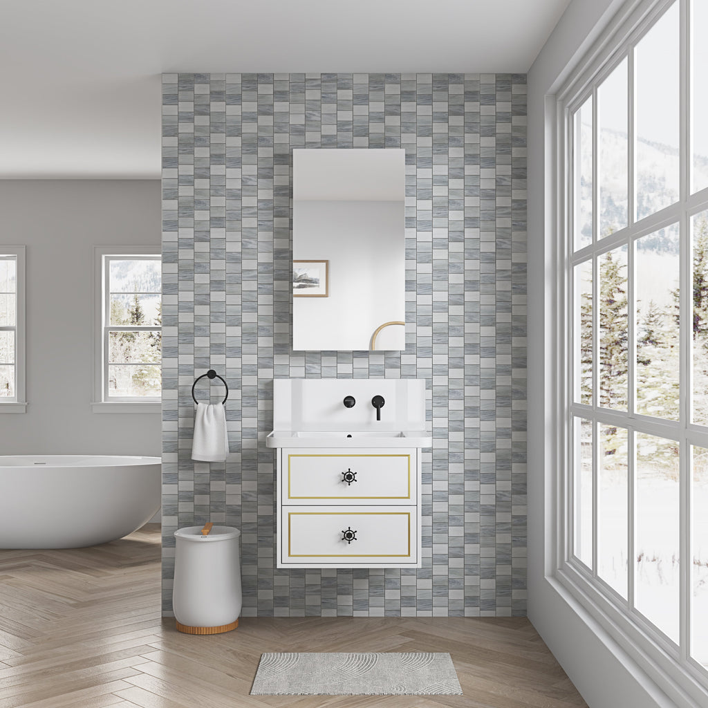 Frameless Mirror Medicine Cabinet with Beveled Edge - Silver