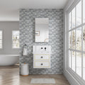 Frameless Mirror Medicine Cabinet with Beveled Edge - Silver