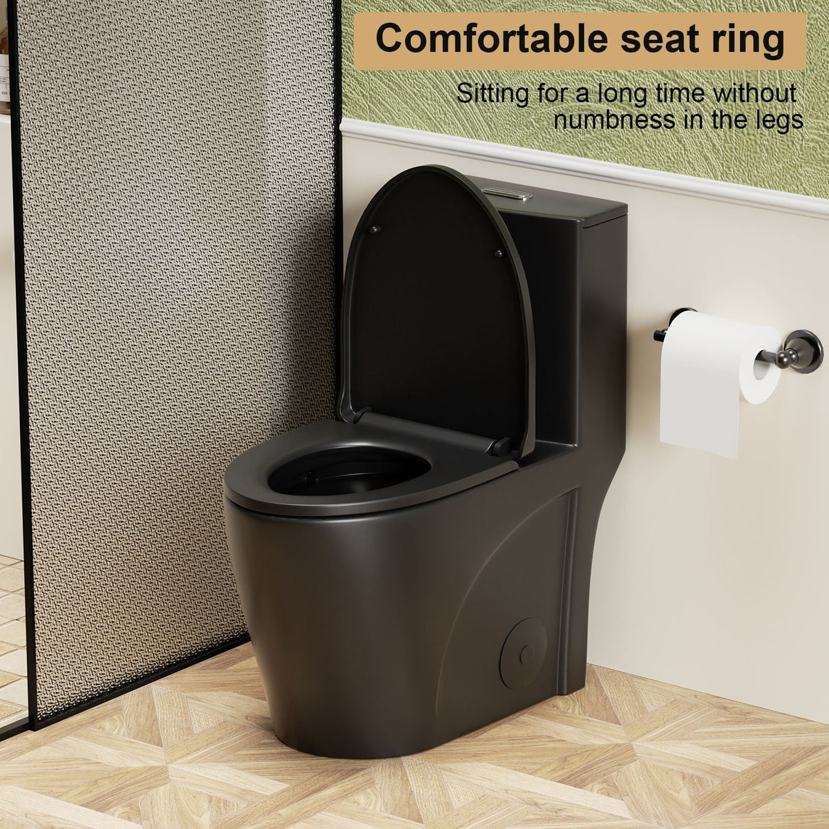 1 Piece Toilet with Tornado Flush and Dual Flush - ADA Height Chair - Gray, Pink, or Black