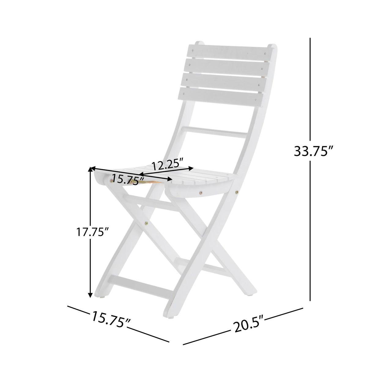 Positano Foldable Dining Set with Foldable Design - White or Dark Brown