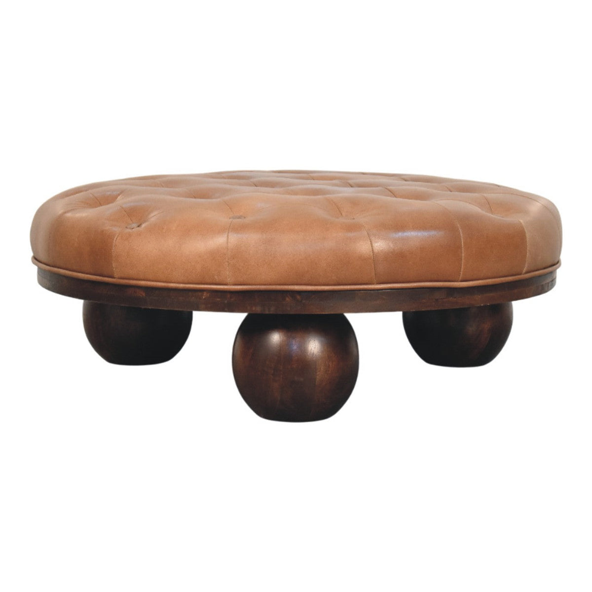 Solid Wood Sfera Coffee Table with Handcrafted Design - California Walnut