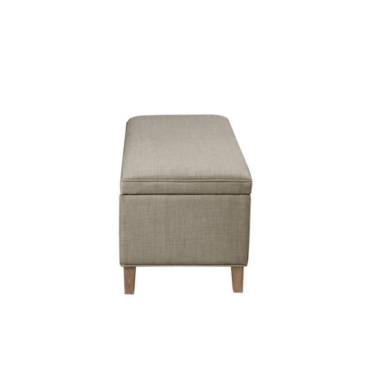 Light Gray Storage Bench with Soft Close and Ample Storage - Rectangular