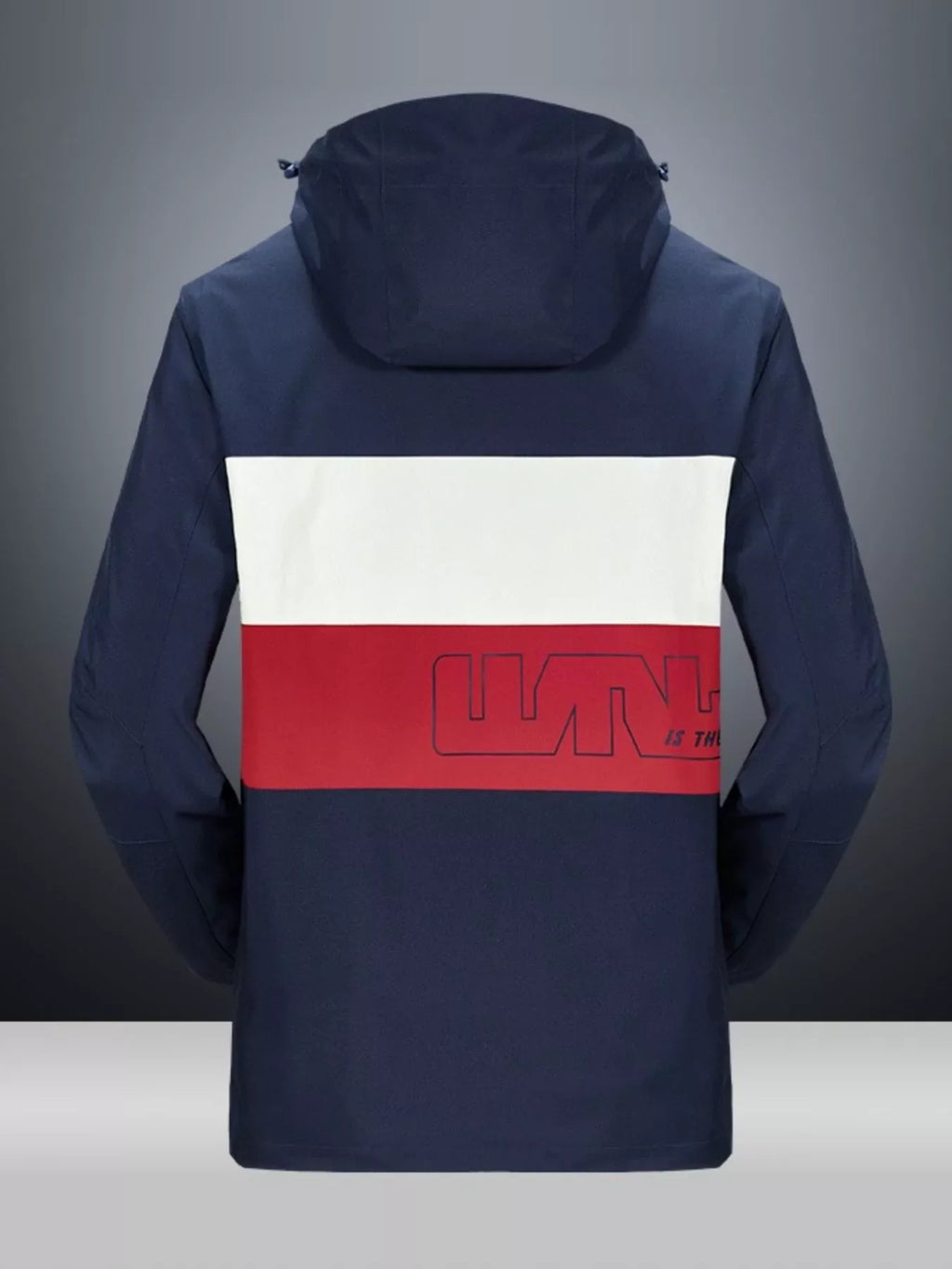 Men's Full Size Windproof Zip Up Hooded Jacket Plus Size