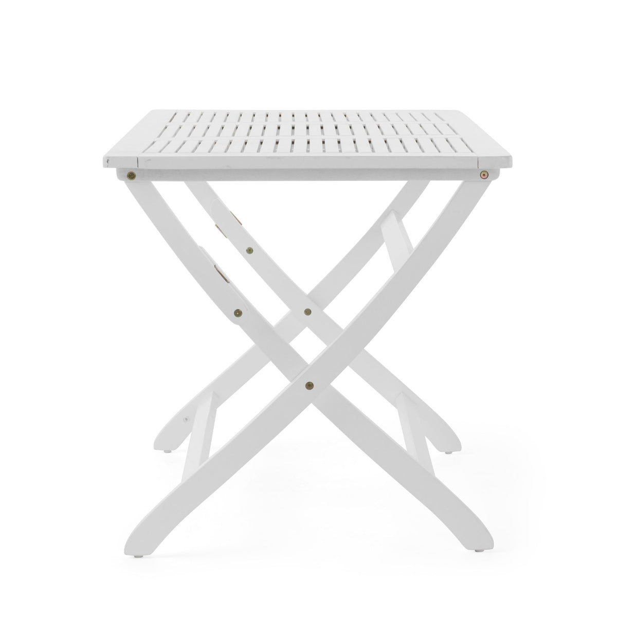 Blissique Outdoor Foldable Wood Dining Table with Slat Design - Multiple Colors