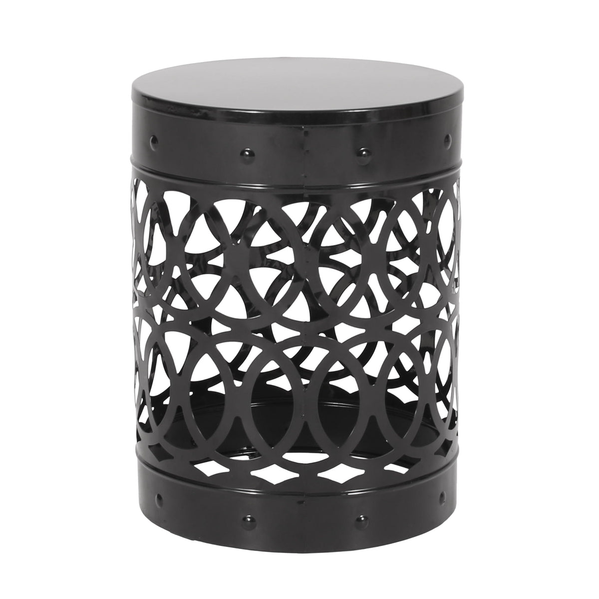 Outdoor Metal Large End Table with Modern Design - Multiple Colors
