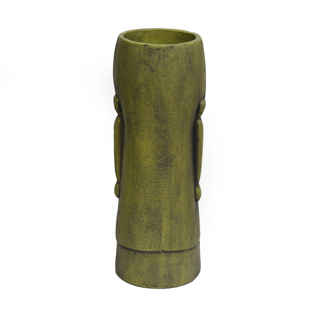 Glacier Cast Stone Urn with Weather Resistance - Gray