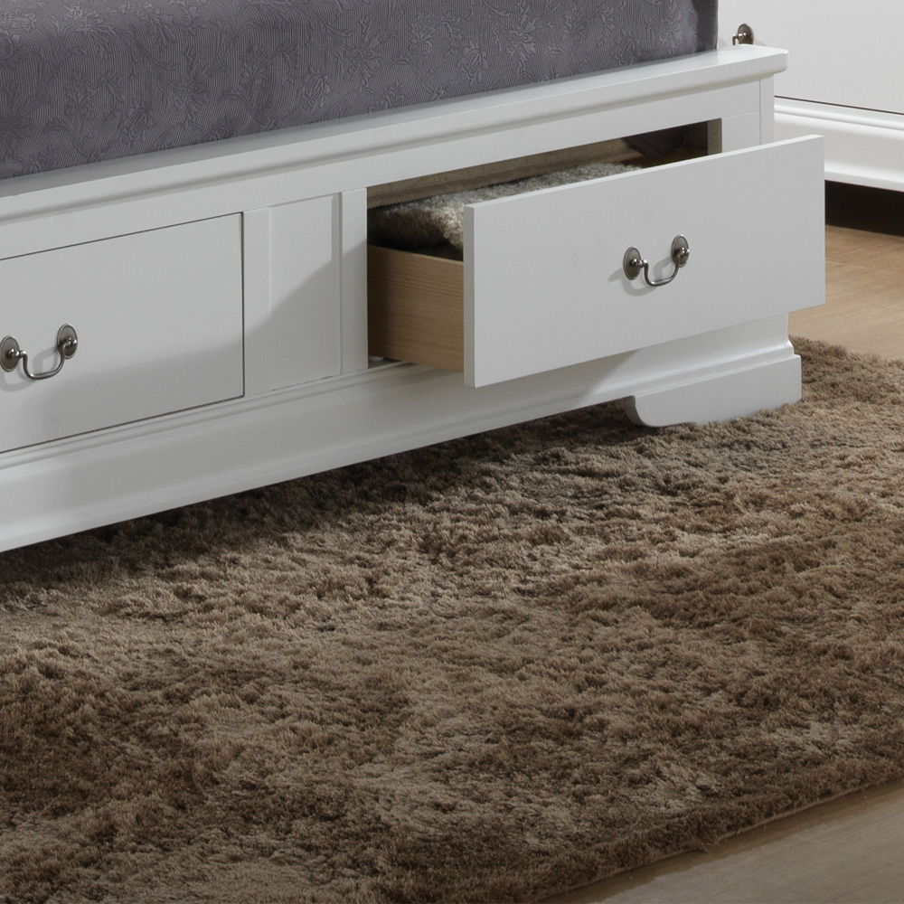 Upholstered Panel Sleigh Storage Bed with Dove Tail Drawers - Multiple Colors