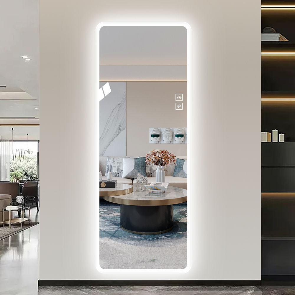 Full Length Lighted Vanity Body Mirror with LED - Clear