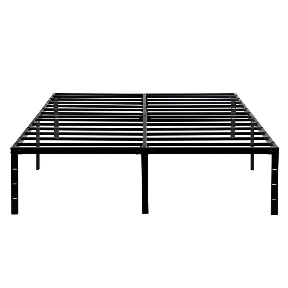 Heavy Duty Queen Size Bed Frame with Quiet Support - Black