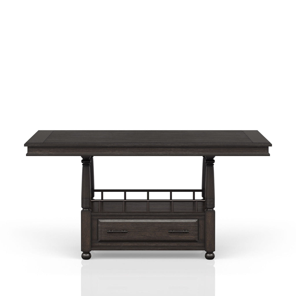 Counter Height Dining Table with Storage Shelf - Coffee