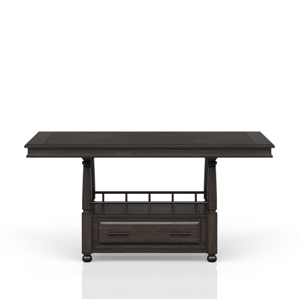 Counter Height Dining Table with Storage Shelf - Coffee