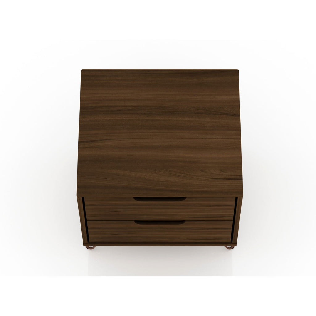 2 Drawer Nightstand with Durable Splayed Legs - Multiple Colors