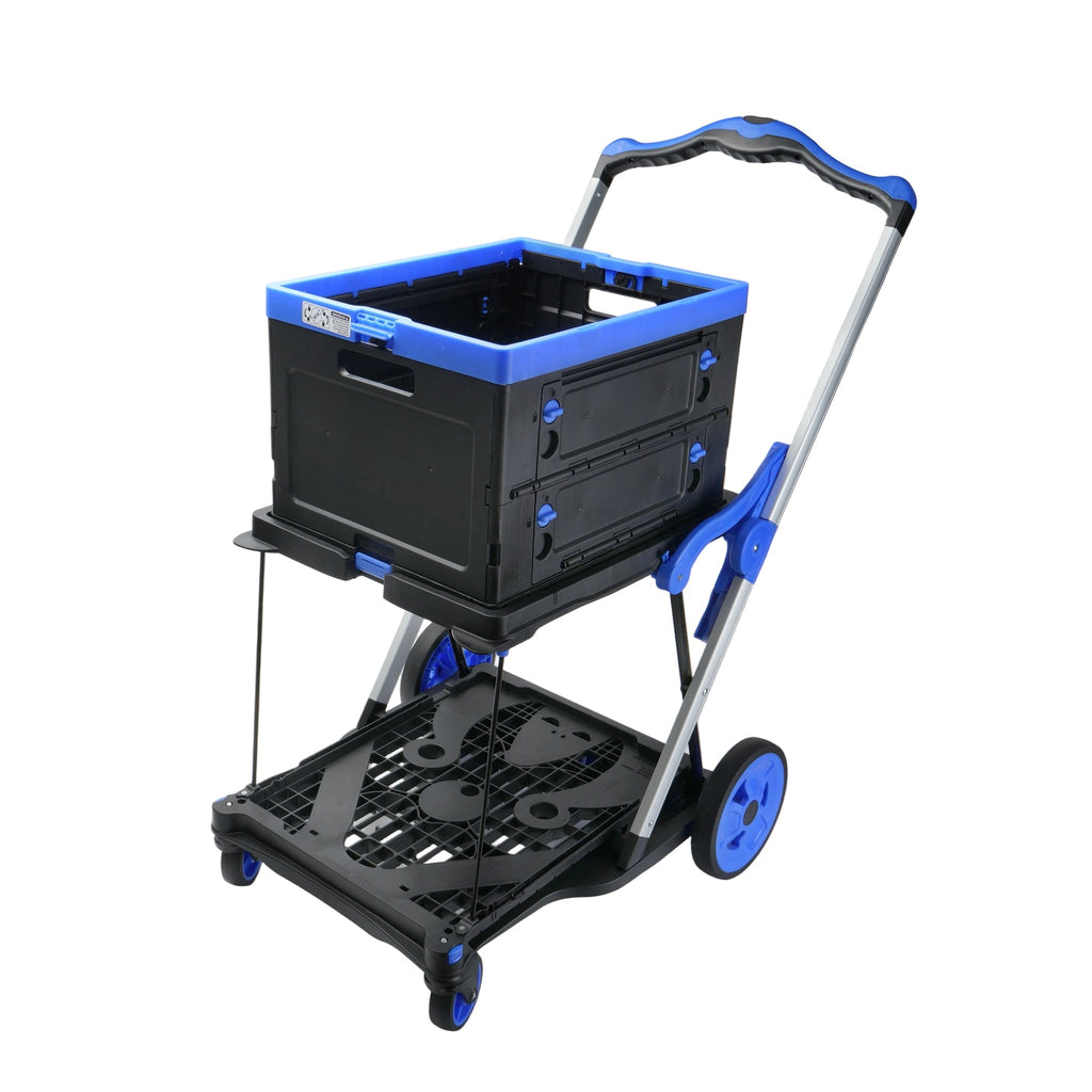 2-Tier Folding Cart with Folding Design - ABS & Aluminum
