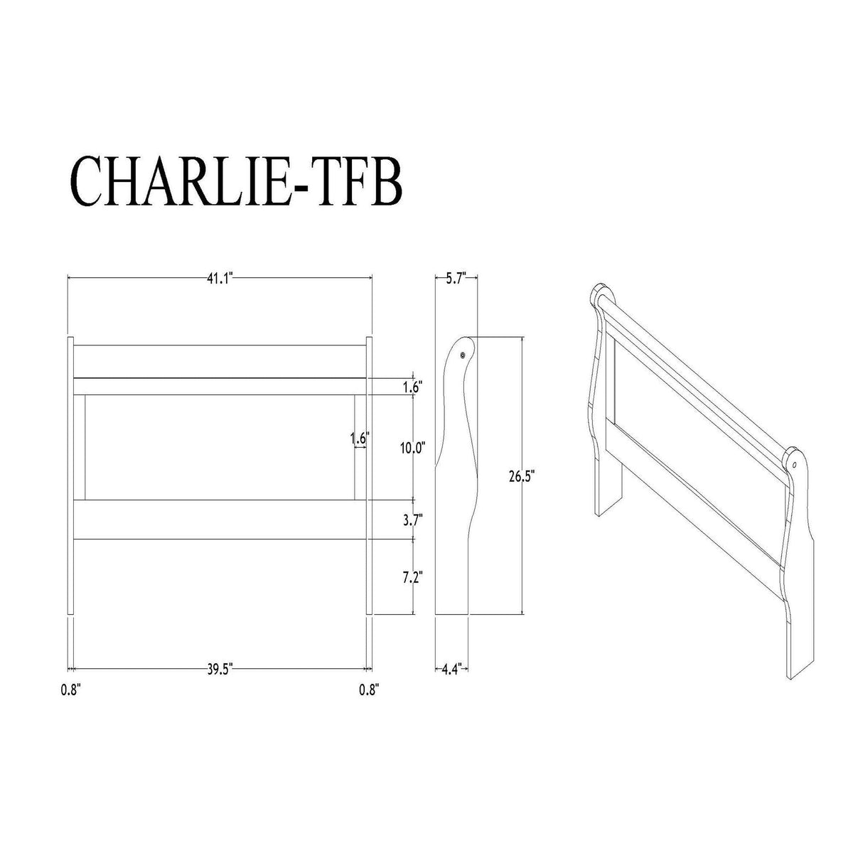 Charlston Sleigh Bed with LED Lighting - Blue or White