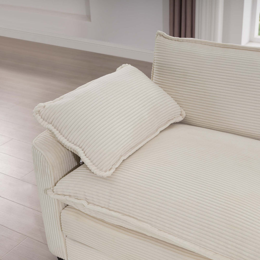 Modern Comfortable Single Chair & Ottoman with Deep Seat - Multiple Colors