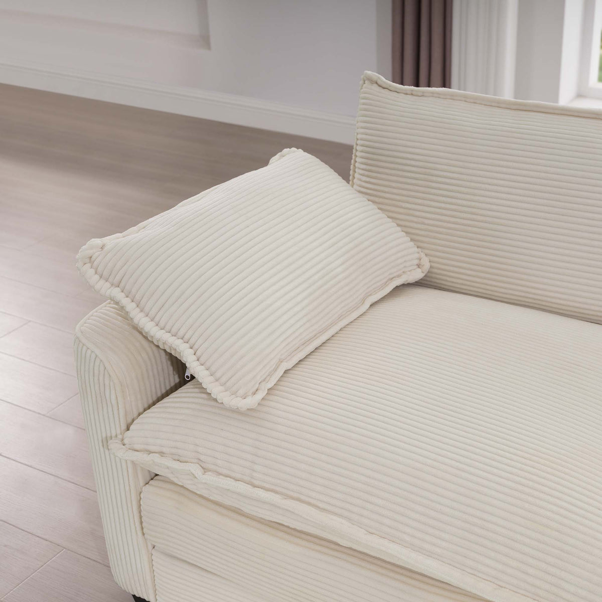 Modern Upholstered Deep Seating Loveseat with 4 Pillows - Multiple Colors