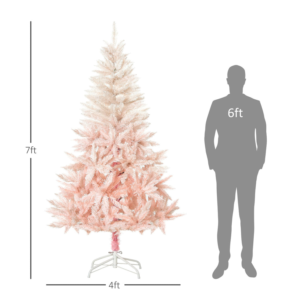 7ft Unlit Spruce Artificial Christmas Tree with Realistic Branches - Green