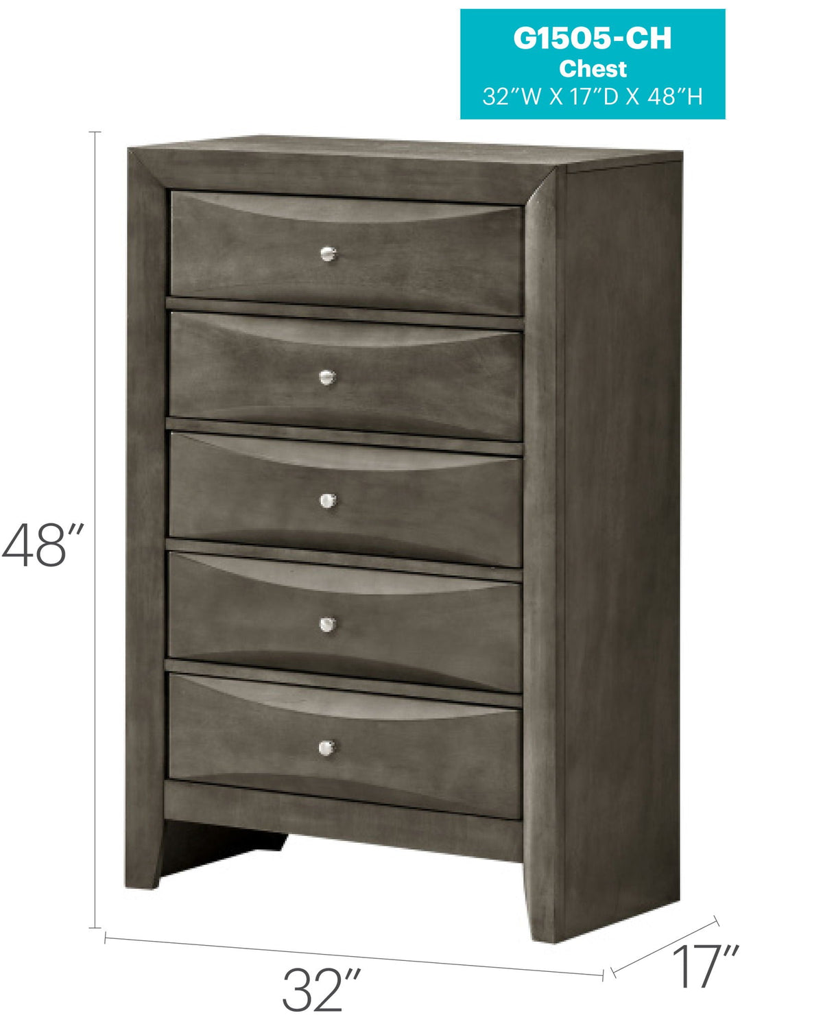 Accent Chest with Molded Resin Drawers - Multiple Colors