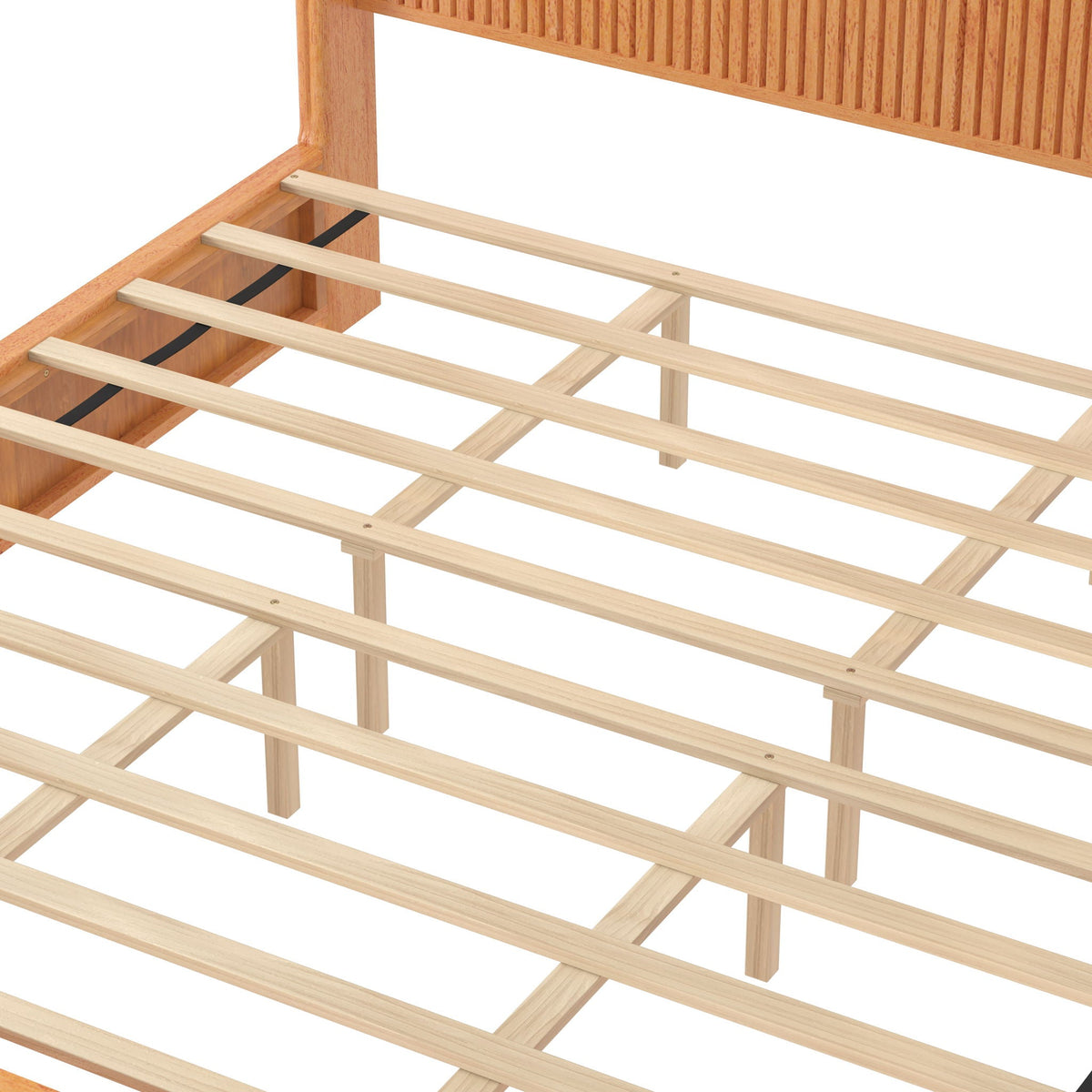 Platform Bed Frame with Headboard, Floor Standing Design - Queen & King