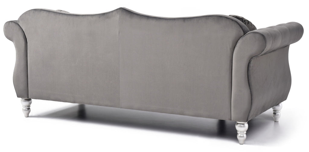 Hollywood Sofa with Tufted Back and Nailhead Trim - Multiple Colors