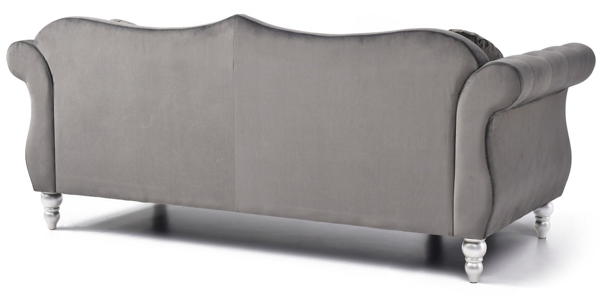 Hollywood Sofa with Tufted Back and Nailhead Trim - Multiple Colors