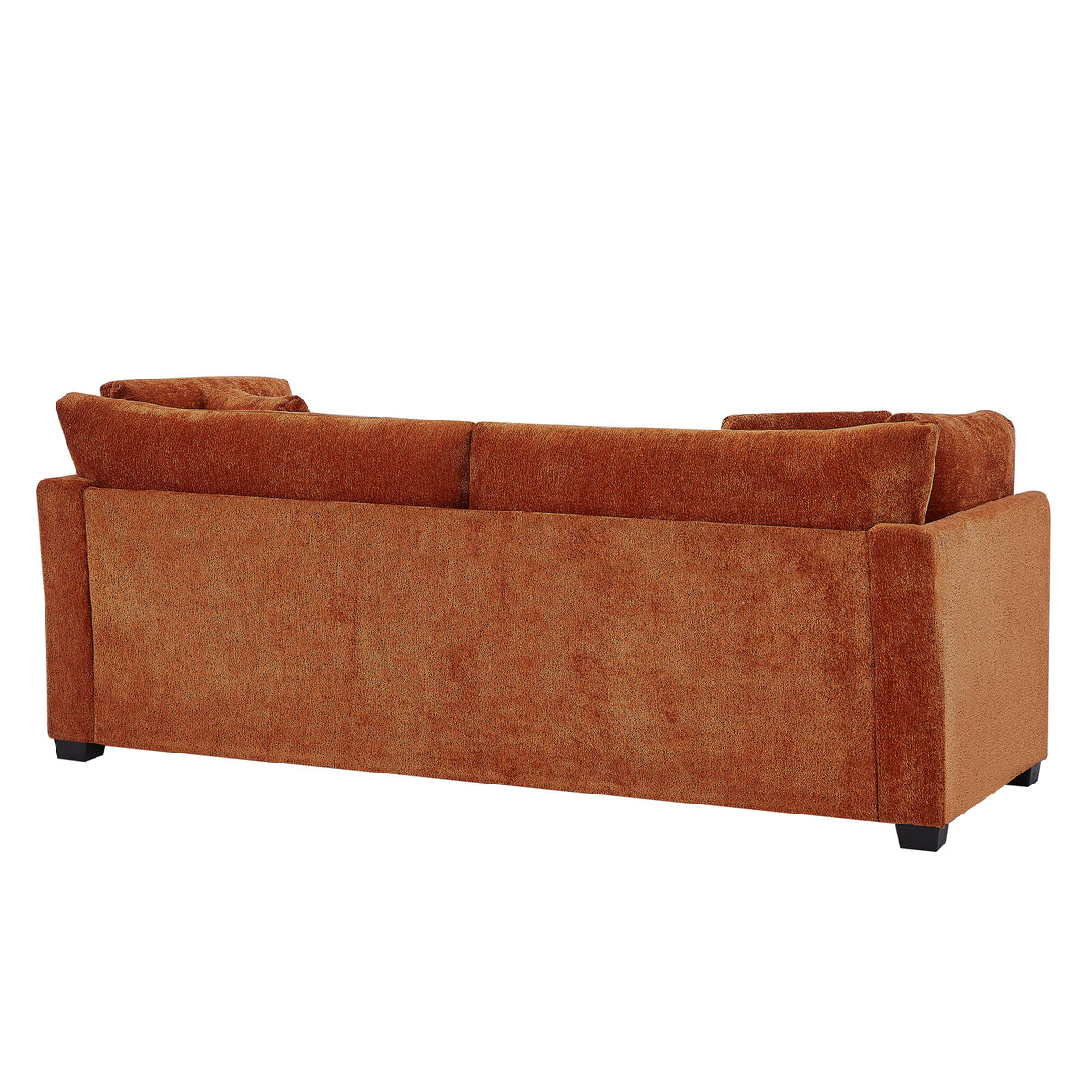 83.50" Modern Flared Arms Sofa with High-Density Cushions - Caramel