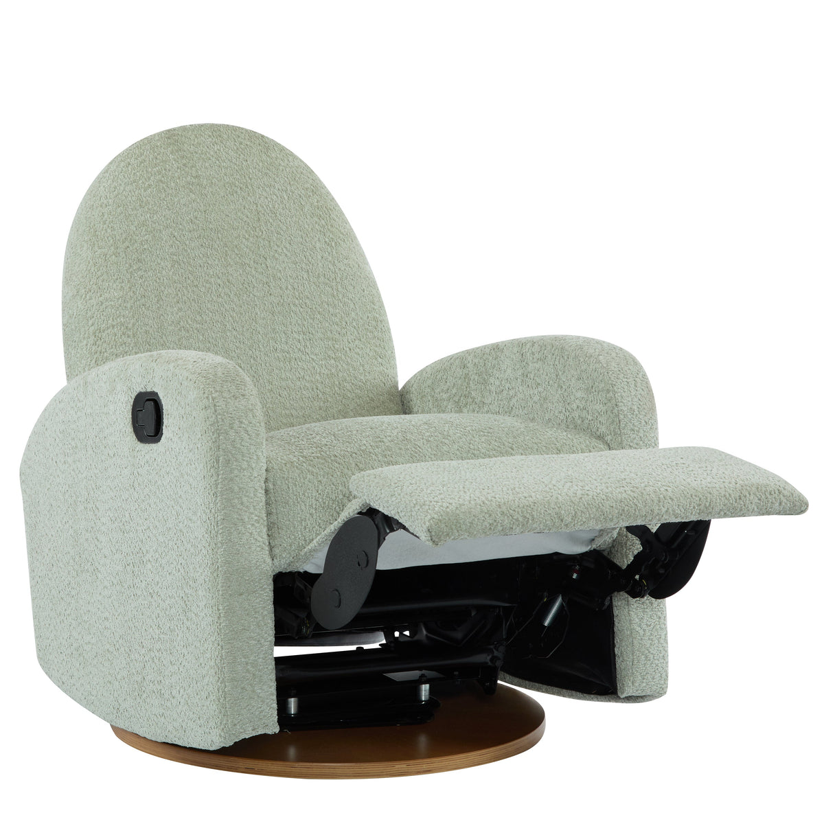 360 Swivel and Glider Recliner Chair with Solid Wood Base - Light