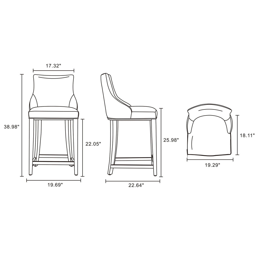 Shubert Counter Stool - Ivory