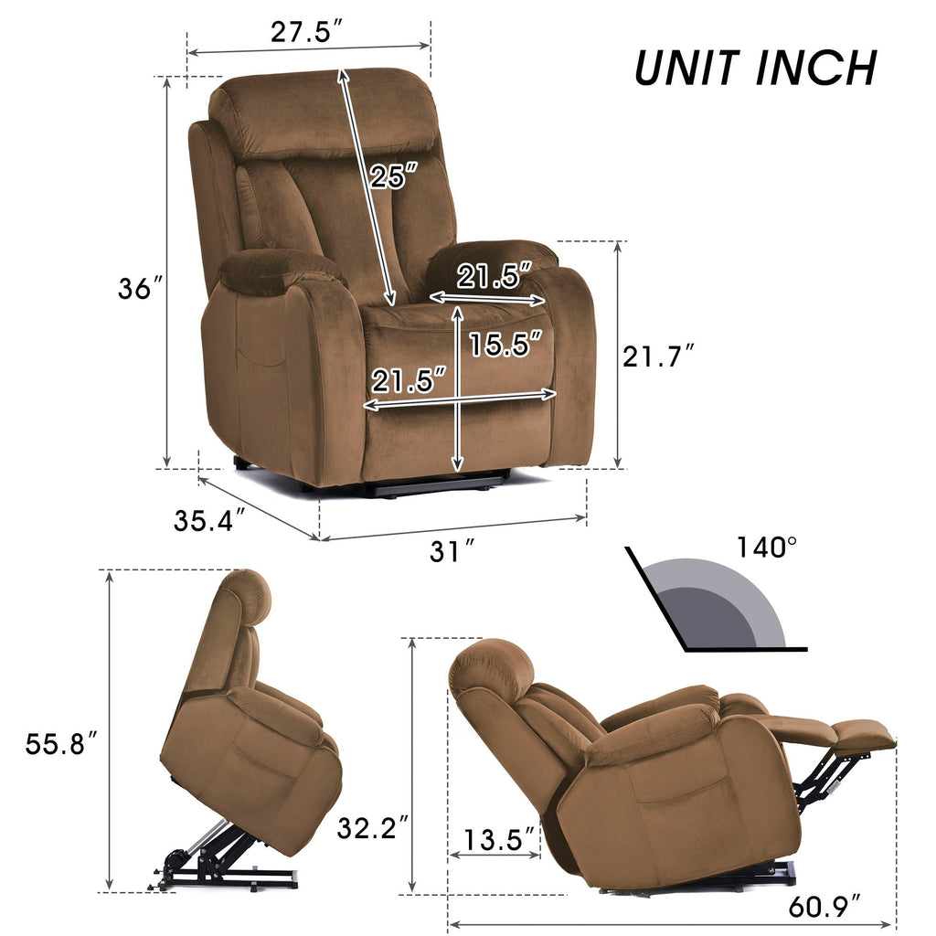 Lift Chair Recliner Power Remote Control - Brown