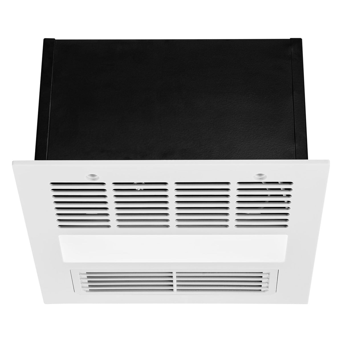 Bathroom Exhaust Fan with LED Light & Heater – Quiet DC Motor - White